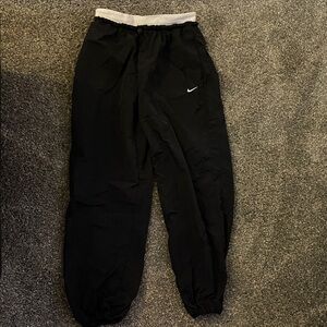 Nike Black Jogger Track Pants with White Swoosh